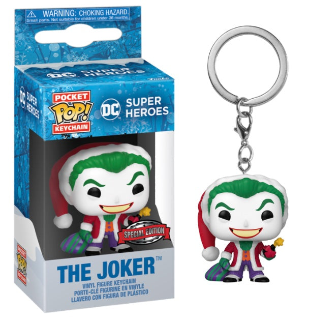 Pop! Keychain Le Joker en Père Noël