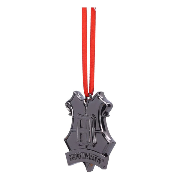 Harry Potter kerstdecoratie - Zweinstein-wapen (zilver)