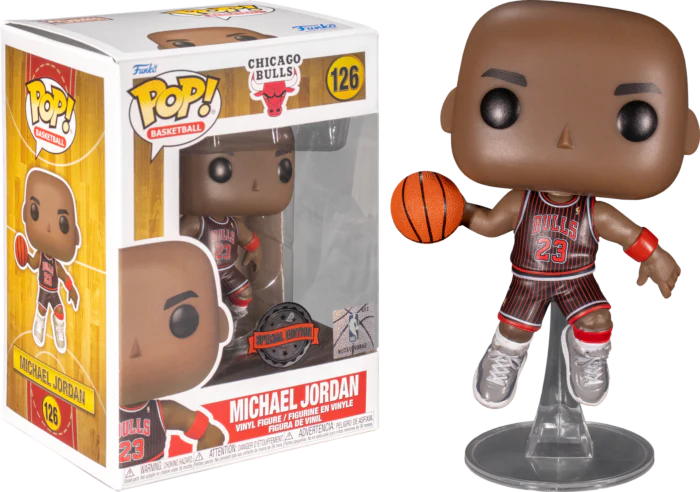 Pop! Michael Jordan with Jordans (Blk Pinstripe Jersey)