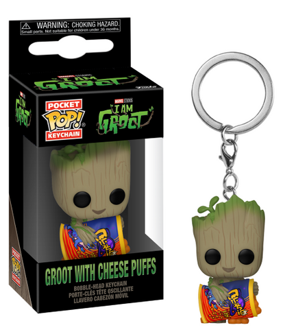 pop keychain groot avec cheese puffs