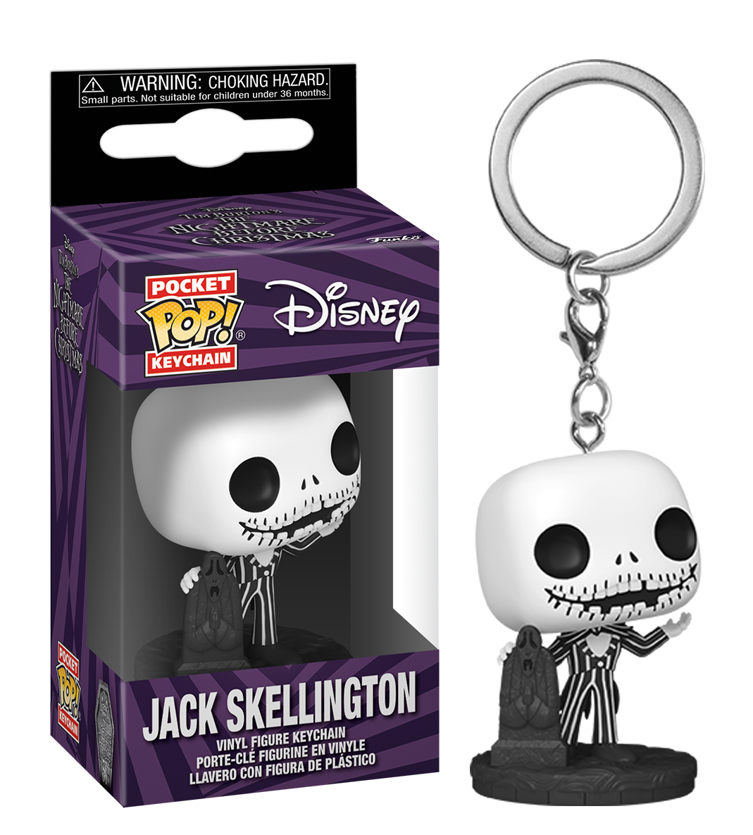 pop keychain jack skellington in graveyard