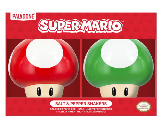 Super Mario Salt & Pepper Set - Mushrooms