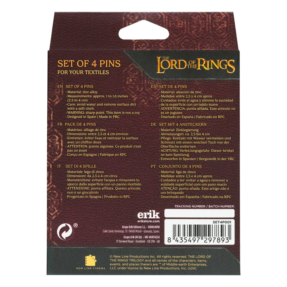 Set van 4 Lord of the Rings-speldjes