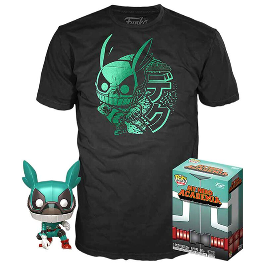 my hero academia pop n 603 deku w helmet metal se t shirt m