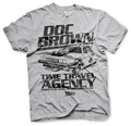 Doc Brown Time Travel Agency T-Shirt - Gray