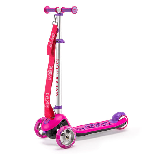 Trunki Trottinette pliante à 3 roues - Large 4-7 ans (Rose)