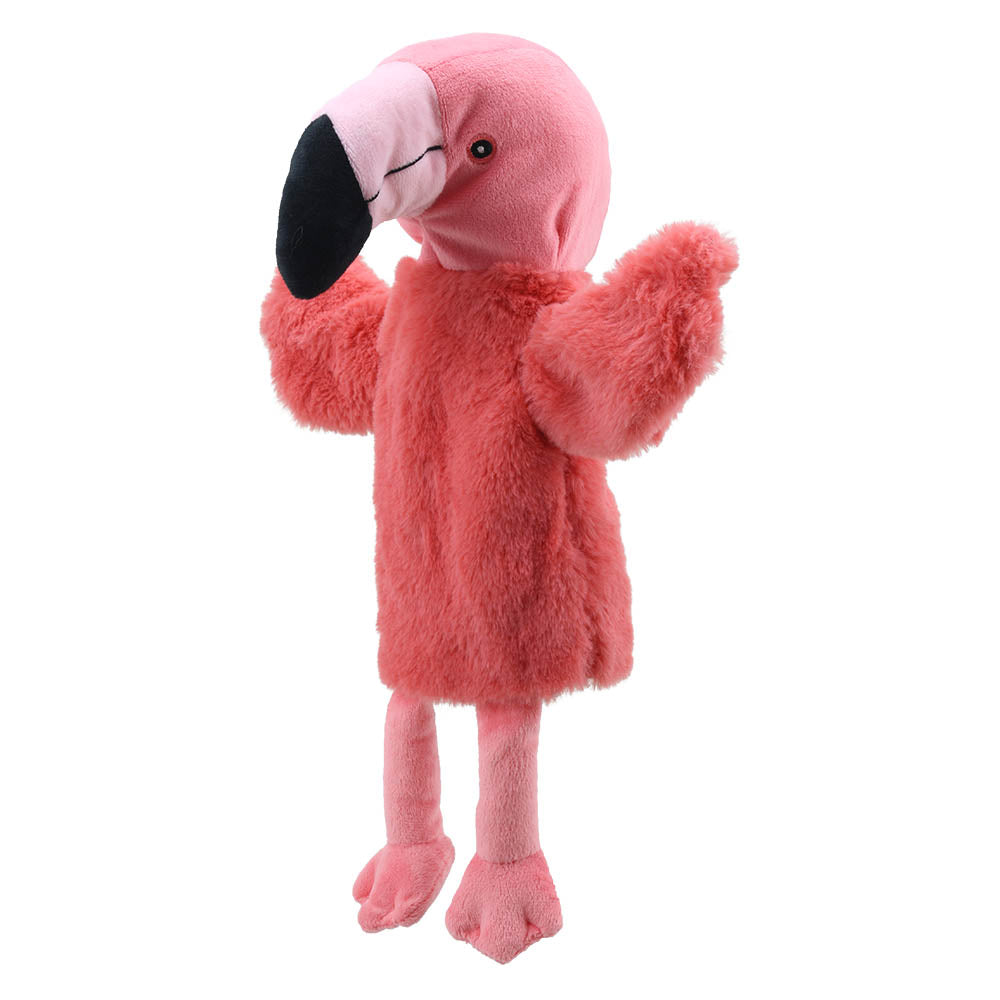 Roze Flamingo Pluche Handpop