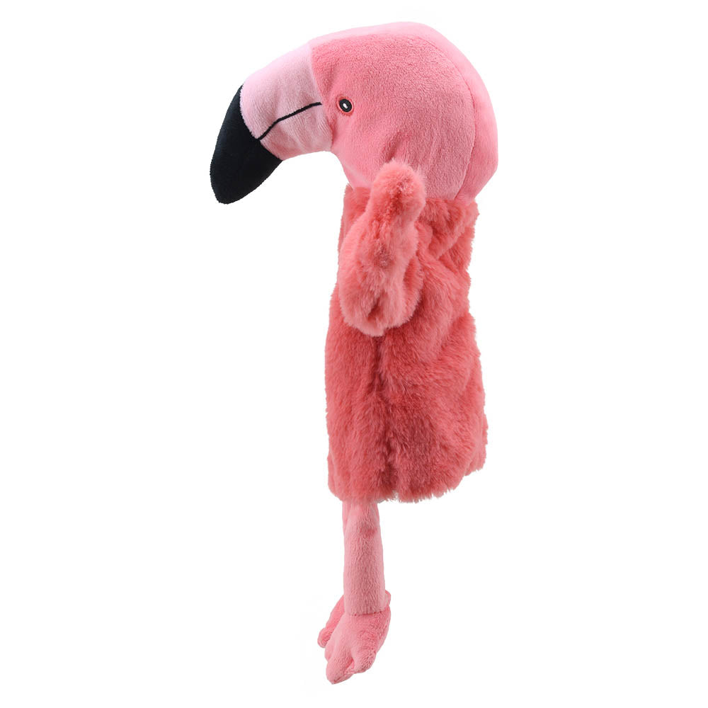 Roze Flamingo Pluche Handpop