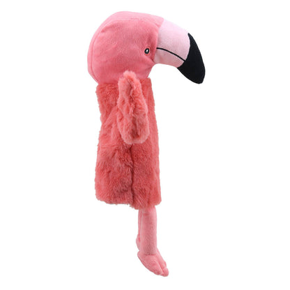 Roze Flamingo Pluche Handpop