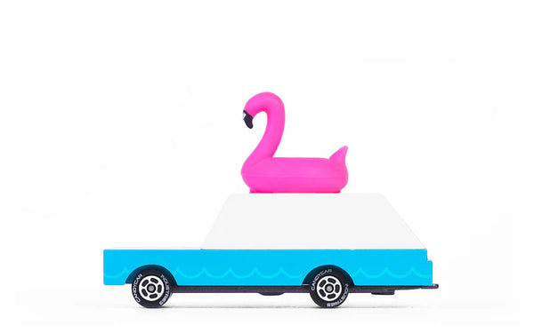Candycar World Houten Auto - Roze Flamingo