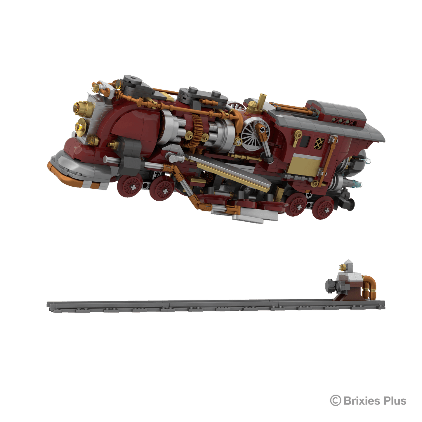BRIXIES Plus  Steampunk Flying Train