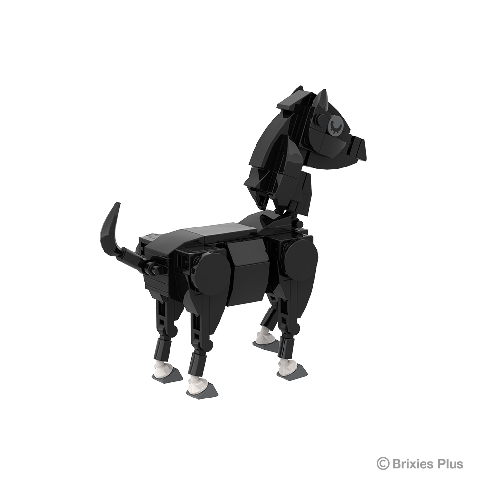 BRIXIES Plus Farmbuddies Pferd schwarz / Horse black