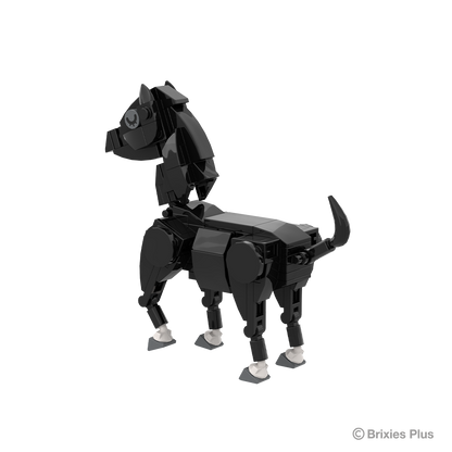 BRIXIES Plus Farmbuddies Pferd schwarz / Horse black
