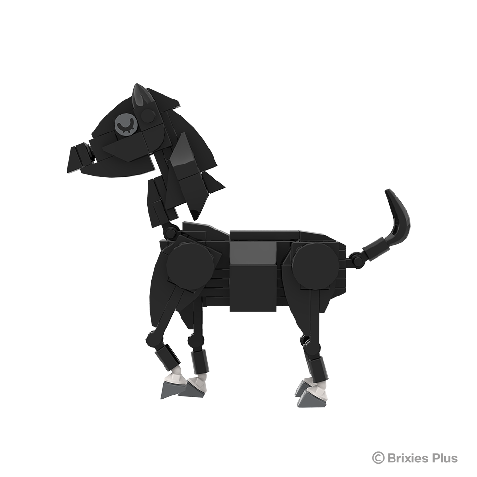 BRIXIES Plus Farmbuddies Pferd schwarz / Horse black