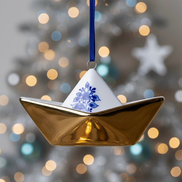 Hangende decoratie: Origami-boot