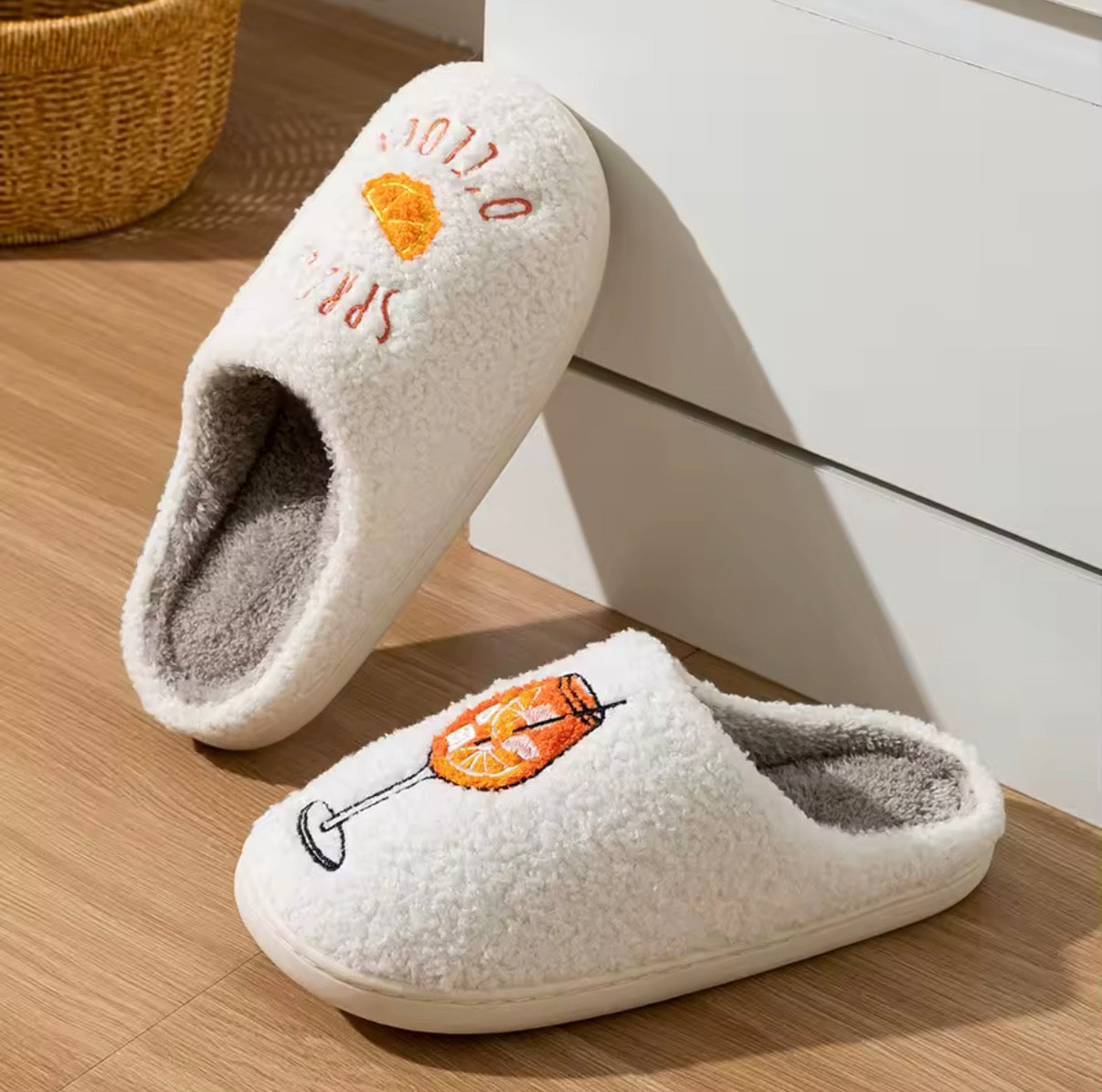 “Spritz O’Clock” slippers