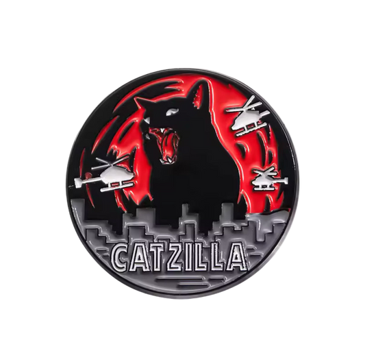 Pin's Chat "Catzilla"