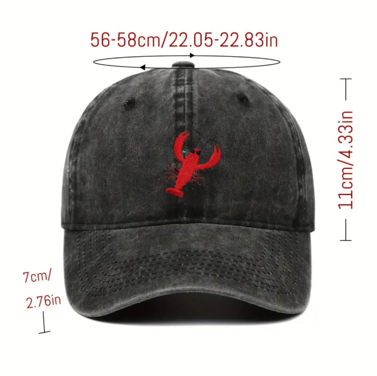 Embroidered Lobster Cap