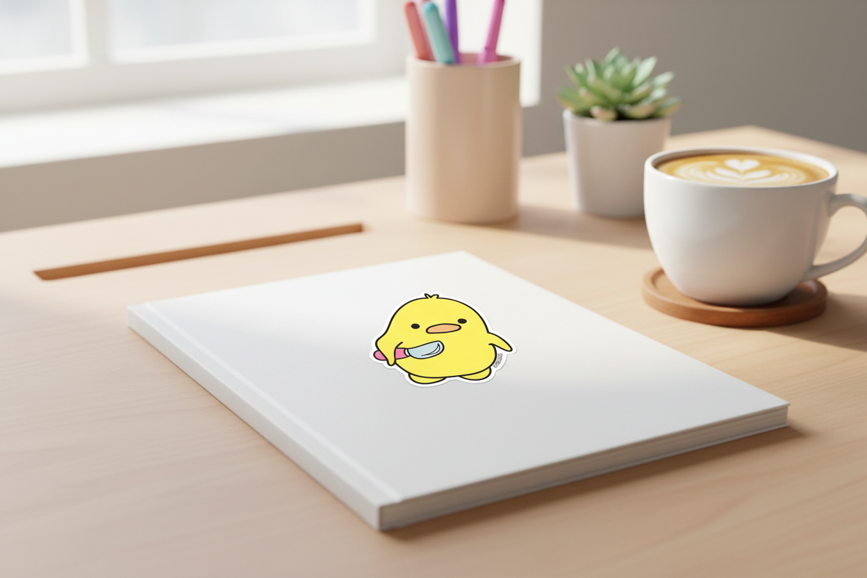 Duck with Knife Sticker