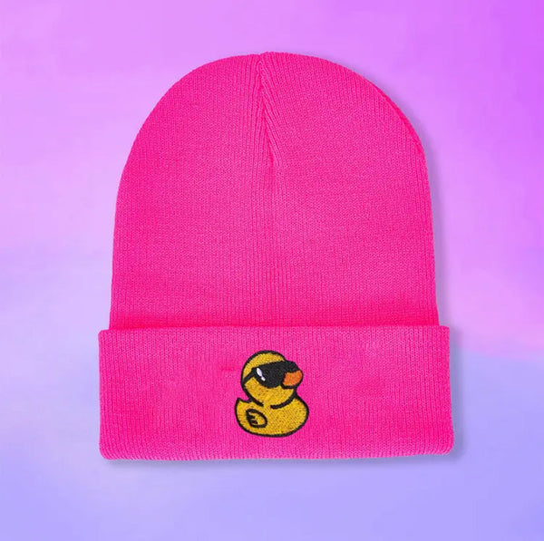 Bonnet Enfant Canard Jaune Lunettes de Soleil