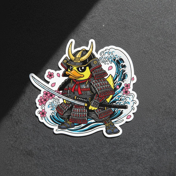 Samurai Eend Sticker – Eer & Moed