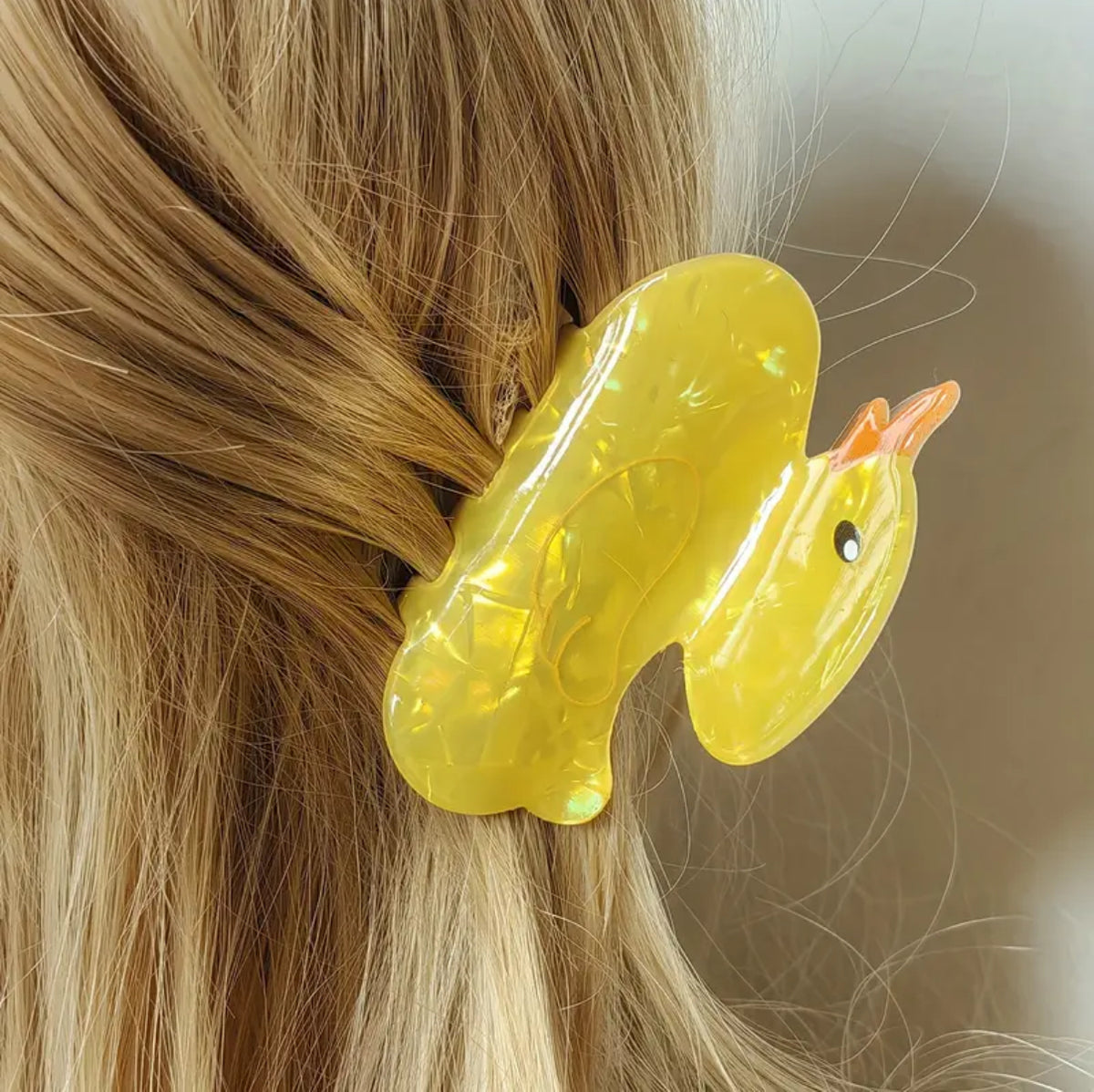 Yellow Duck Hair Clip