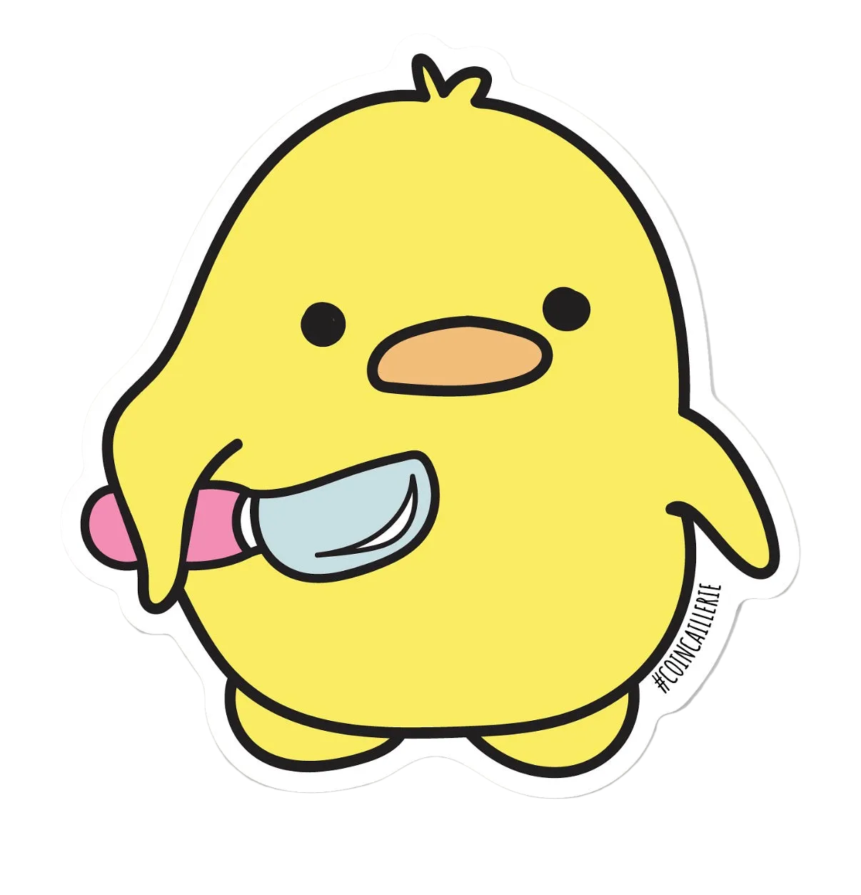 Duck with Knife Sticker