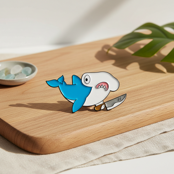 Hammerhead Shark with Knife Pin
