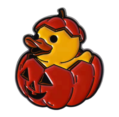 Yellow Duck Pumpkin Pin