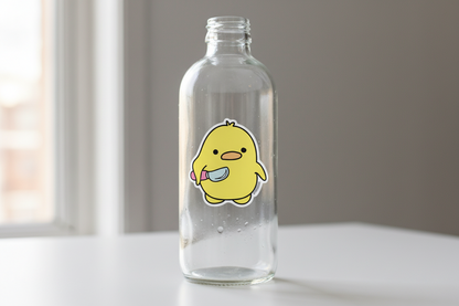 Duck with Knife Sticker