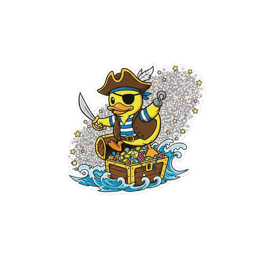 Sticker Autocollant Canard Pirate – Trésor & Aventure