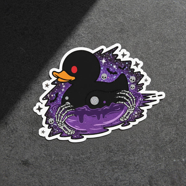 Gotische eendsticker – Donkere eend