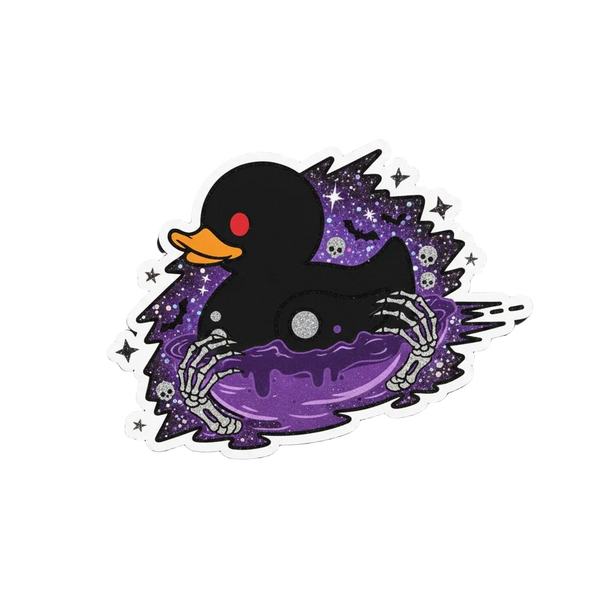 Gotische eendsticker – Donkere eend