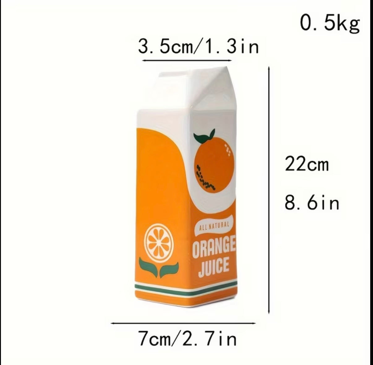 Orange Juice Brick Vase