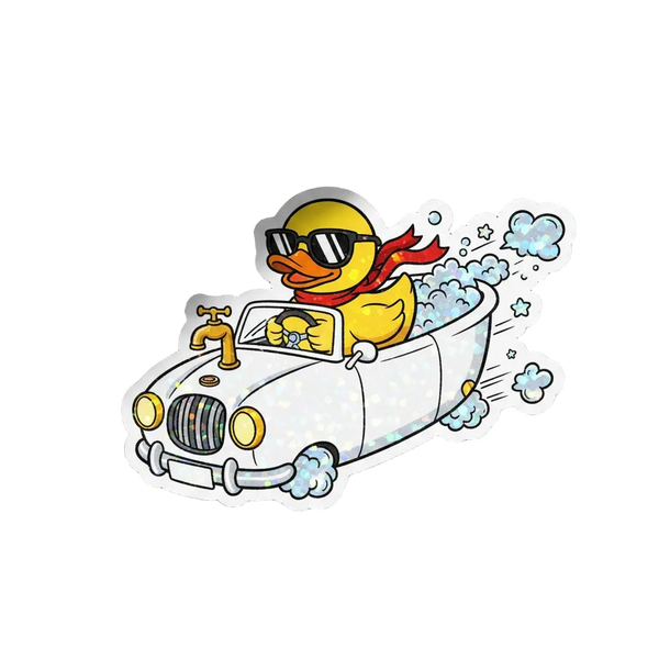 Cabriolet Eend Sticker Decal – Coole Eend Bestuurder
