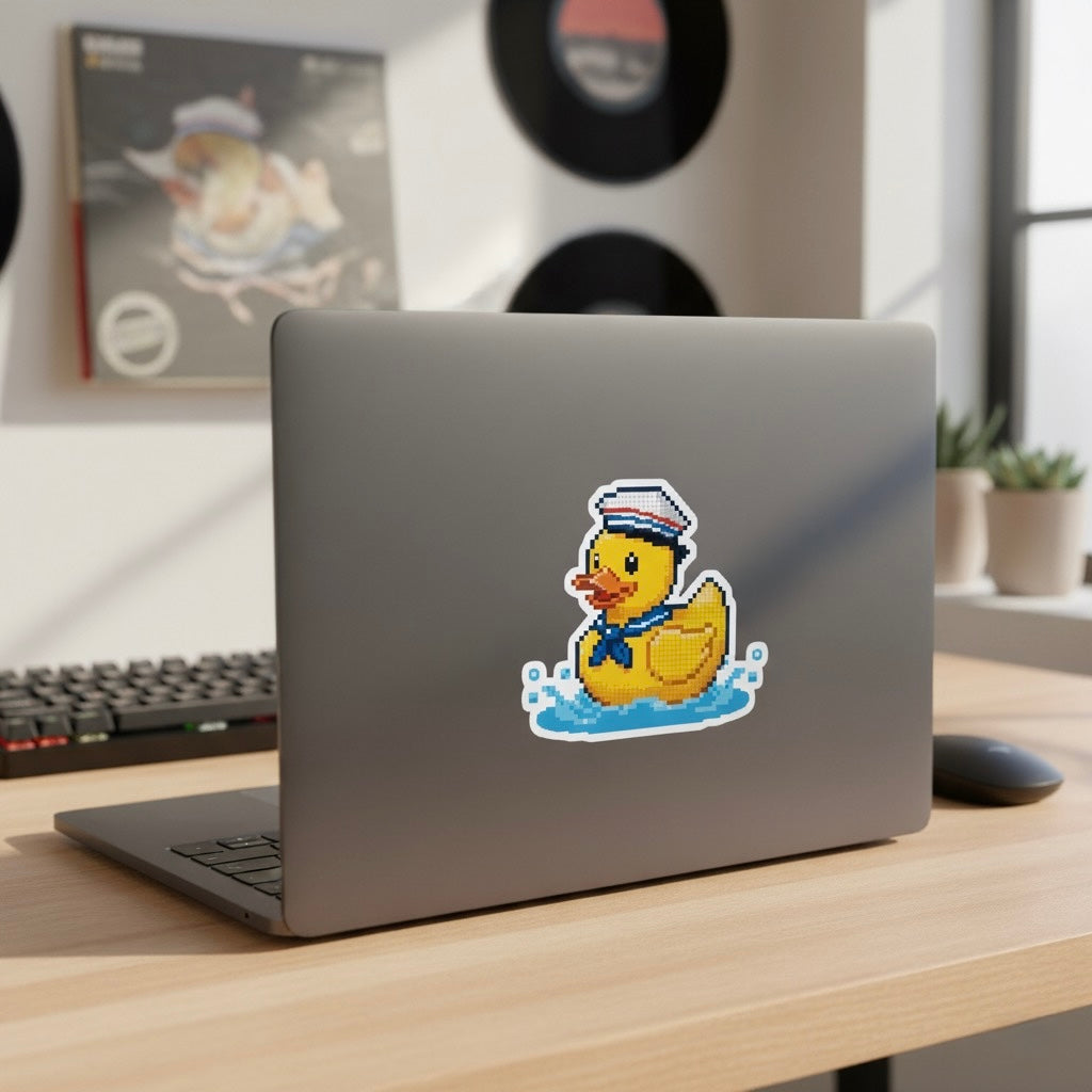 Sticker Canard Pixel Marin