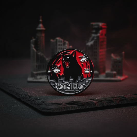 Pin's Chat "Catzilla"