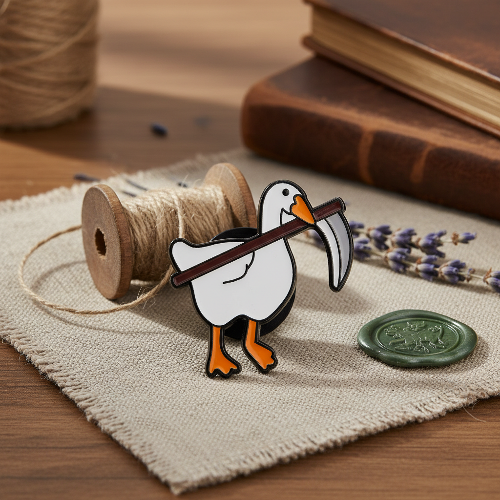 Pin's Canard Blanc avec Faux