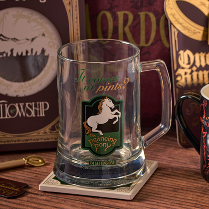 Chope en verre Le Seigneur des Anneaux 500 ml