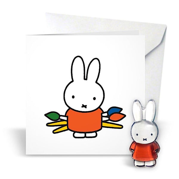Kaartje met een klein Miffy Rabbit-item 