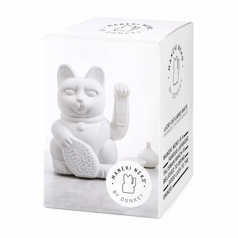 Large white lucky cat