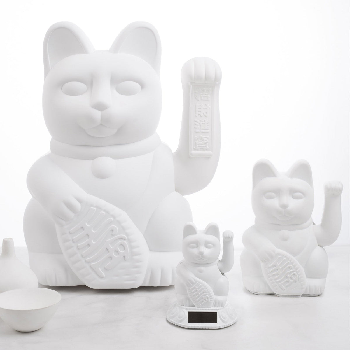 Large white lucky cat