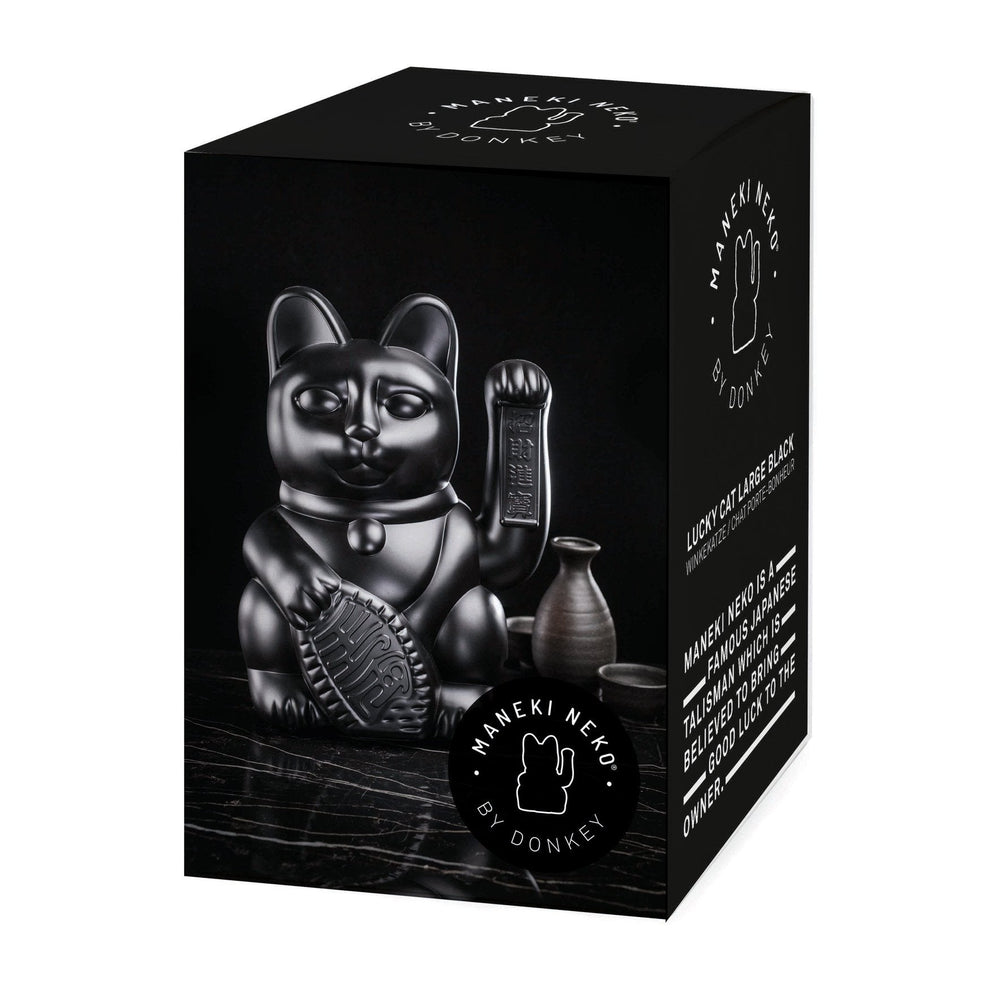 Large black lucky cat