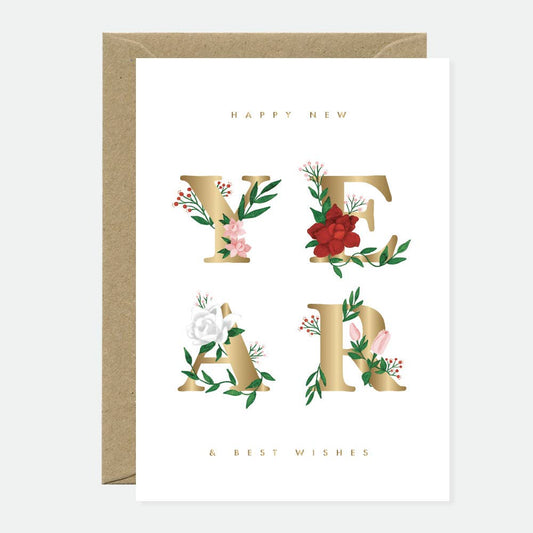 NY Flowers  - Greeting card - Gold foil