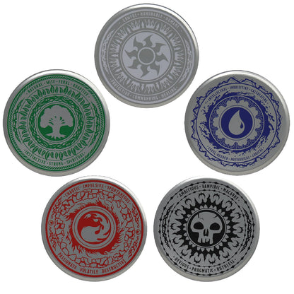 Magic the Gathering Set of 5 Mana Symbol Metal Coasters from Fanattik