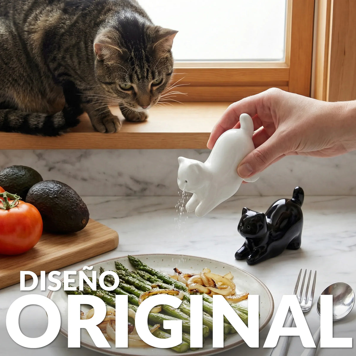 Salière et poivrière Chats – 10 cm
