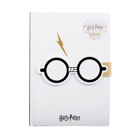 Harry Potter Notebook - Lightning Bolt and Glasses Embossed