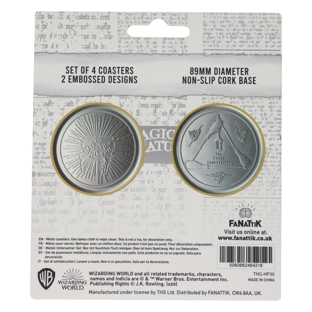 Set de 4 sous-verres métal embossés Harry Potter
