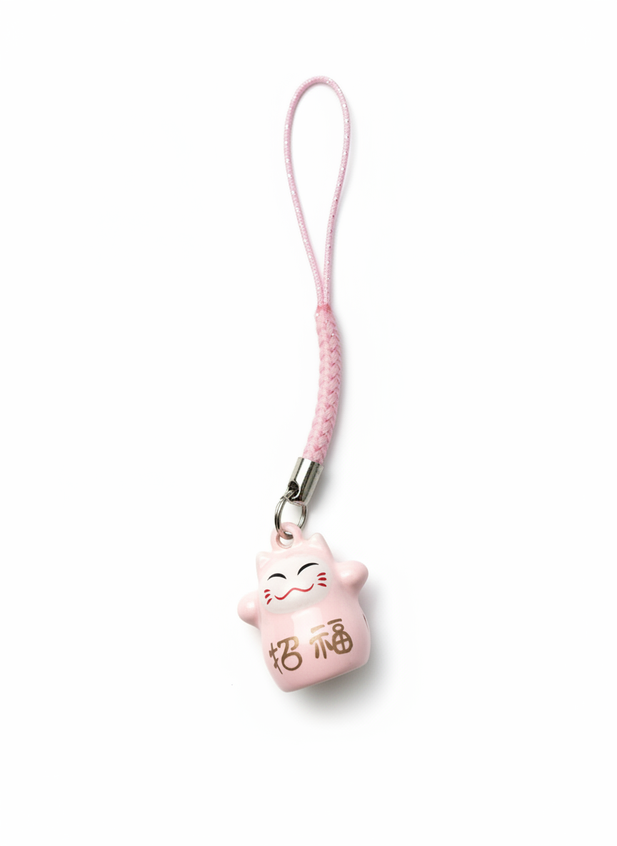 Porte Clés Clochette Chat Chanceux Daruma