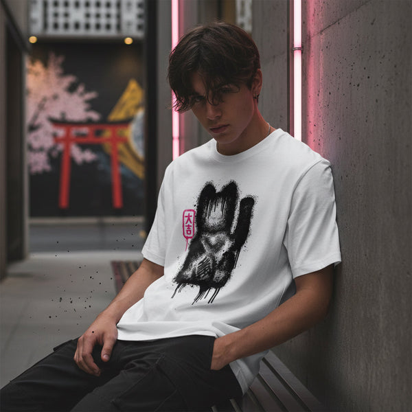 Rocket Man wit t-shirt - Lucky Cat Spray